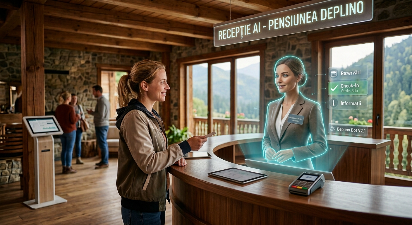 Recepționer vocal AI pentru preluarea automată a rezervărilor și apelurilor non-stop la hotel